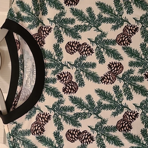 JAMMIES FOR FAMILIES GIRLS 2 PIECE GREEN PINES PAJAMA SET SIZE EXTRA SMALL 6/6X - Picture 5 of 9